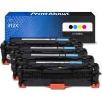Toner kompatibel mit HP 312X (CF380X) - 4-farbig - Hohe Kapazität - Multipack