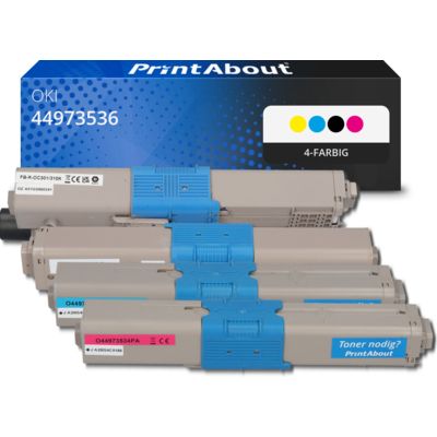 Toner kompatibel mit OKI 44973536 - 4-farbig - Multipack