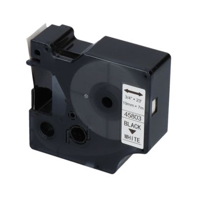 Schriftband kompatibel mit Dymo 45803 (S0720830) - (19 mm) - Schwarz auf weiß