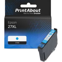 Druckerpatrone kompatibel mit Epson 27XL (C13T27124012) - Cyan - Hohe Kapazität