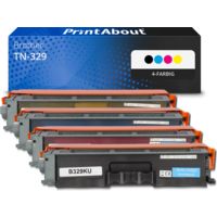 Toner kompatibel mit Brother TN-329 - 4-farbig - Extra hohe Kapazität - Multipack