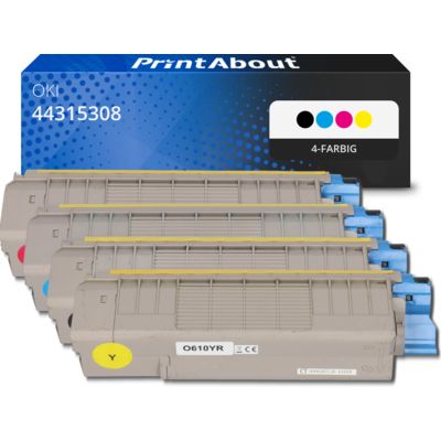Toner kompatibel mit OKI 44315308 - 4-farbig - Multipack