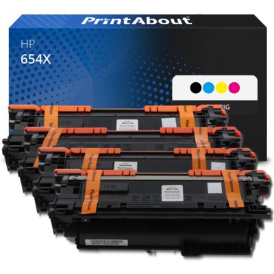 Toner kompatibel mit HP 654X (CF330X) - 4-farbig - Hohe Kapazität - Multipack