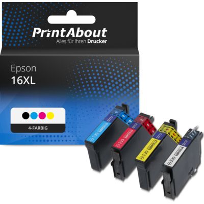Druckerpatrone kompatibel mit Epson 16XL (T1631) - 4-Farben - Multipack
