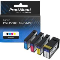 Druckerpatrone kompatibel mit Canon PGI-1500XL BK/C/M/Y - 4-Farben - Multipack - Hohe Kapazität