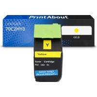 Toner kompatibel mit Lexmark 70C2HY0 (702HY) - Gelb - Hohe Kapazität