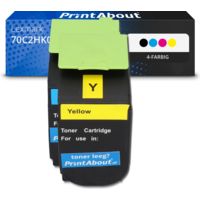 Toner kompatibel mit Lexmark 70C2HK0 (702HK) - 4-farbig - Hohe Kapazität - Multipack