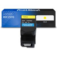Toner kompatibel mit Lexmark 80C2SY0 (802S) - Gelb