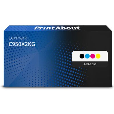 Toner kompatibel mit Lexmark C950X2KG - 4-farbig - Extra hohe Kapazität - Multipack
