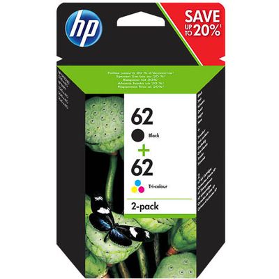HP 62 (N9J71AE) - Schwarz + 3 Farben - Druckerpatrone - Multipack