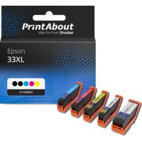 Druckerpatrone kompatibel mit Epson 33XL (C13T33574012) - 5-farbig - Hohe Kapazität - Multipack