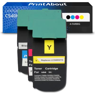 Toner kompatibel mit Lexmark C540H1KG - 4-farbig - Hohe Kapazität - Multipack