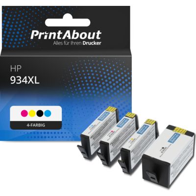 Druckerpatrone kompatibel mit HP 934/935XL (X4E14AE) - 4-Farben - Multipack - Hohe Kapazität