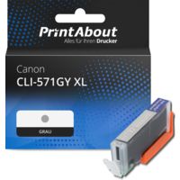 Druckerpatrone kompatibel mit Canon CLI-571GY XL - Grau - Hohe Kapazität