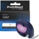 Schriftband kompatibel mit Dymo 12267 (S0721530) - (12 mm) - Schwarz auf transparent