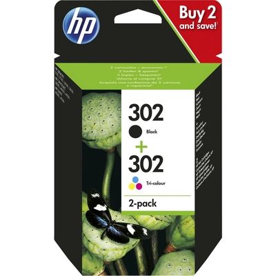 HP 302 (X4D37AE) - Schwarz + 3 Farben - Druckerpatrone - Multipack