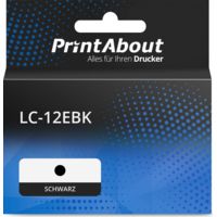 Druckerpatrone kompatibel mit Brother LC-12EBK - Schwarz