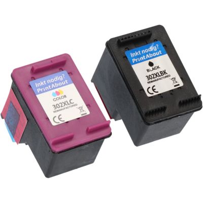 Druckerpatrone kompatibel mit HP 302XL (X4D37AE) - Schwarz + 3 Farben - Mulitpack - Hohe Kapazität