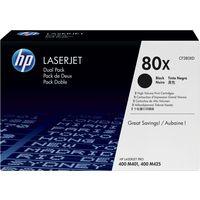 Toner kompatibel mit HP 80XD (CF280XD) - 2x Schwarz Hohe Kapazität - Multipack