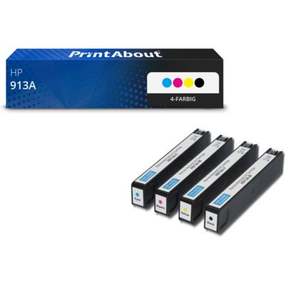 Druckerpatrone kompatibel mit HP 913A (L0R95AE) - 4-farbig - Multipack