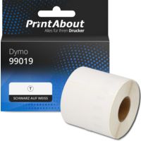Etikettenrolle kompatibel mit Dymo 99019 (S0722480) - (59 mm x 190 mm) - Schwarz auf weiß