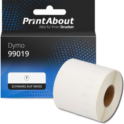 Etikettenrolle kompatibel mit Dymo 99019 (S0722480) - (59 mm x 190  mm) - Schwarz auf weiß