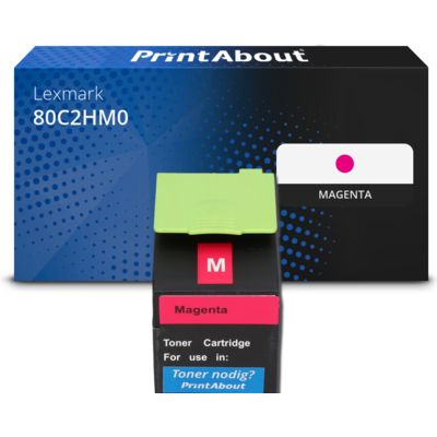 Toner kompatibel mit Lexmark 80C2HM0 (802HM) - Magenta - Hohe Kapazität
