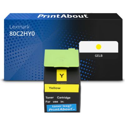 Toner kompatibel mit Lexmark 80C2HY0 (802HY) - Gelb - Hohe Kapazität