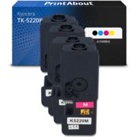 Toner kompatibel mit Kyocera TK-5220K - 4-farbig - Multipack