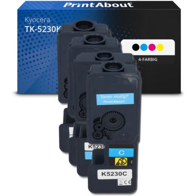 Toner kompatibel mit Kyocera TK-5230K - 4-farbig - Multipack