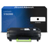 Toner kompatibel mit Lexmark 51B2000 (512) - Schwarz