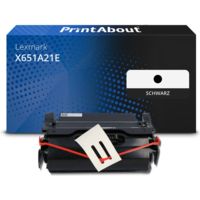 Toner kompatibel mit Lexmark X651A21E - Schwarz