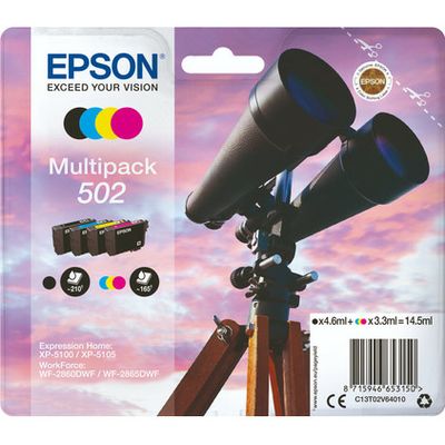 Epson 502 (C13T02V64010) - 4-farbig - Druckerpatrone - Multipack
