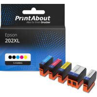 Druckerpatrone kompatibel mit Epson 202XL (C13T02E74010) - 5 Farben - Hoher Kapazität - Multipack