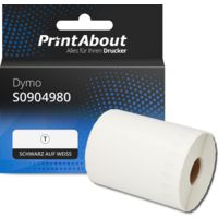 Etikettenrolle kompatibel mit Dymo S0904980 - (104 mm x 159  mm) - Schwarz auf weiß