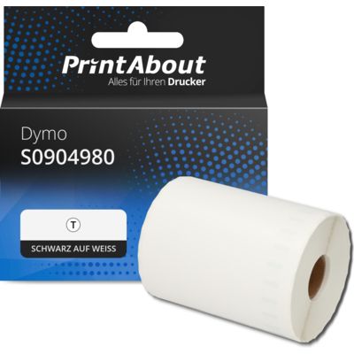 Etikettenrolle kompatibel mit Dymo S0904980 - (104 mm x 159  mm) - Schwarz auf weiß