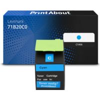 Toner kompatibel mit Lexmark 71B20C0 - Cyan
