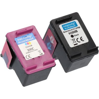 Druckerpatronen kompatibel mit HP 300 (CN637EE) - Schwarz + 3-Farben - Multipack