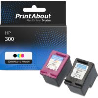 Druckerpatronen kompatibel mit HP 300 (CN637EE) - Schwarz + 3-Farben - Multipack