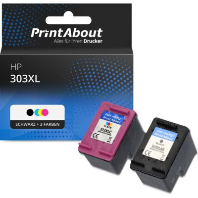 Druckerpatrone kompatibel mit HP 303XL (3YN10AE) - Schwarz + 3 Farben - Hohe Kapazität - Multipack