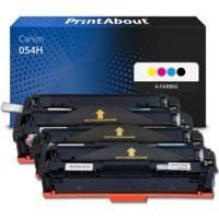 Toner kompatibel mit Canon 054H - 4-farbig - Hohe Kapazität - Multipack