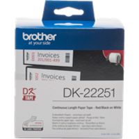 Brother DK-22251 Schwarz und Rot auf Weiß (62 mm)