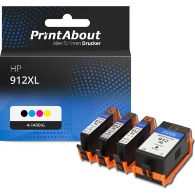 Druckerpatrone kompatibel mit HP 912XL (3YP34AE) - 4-farbig - Multipack