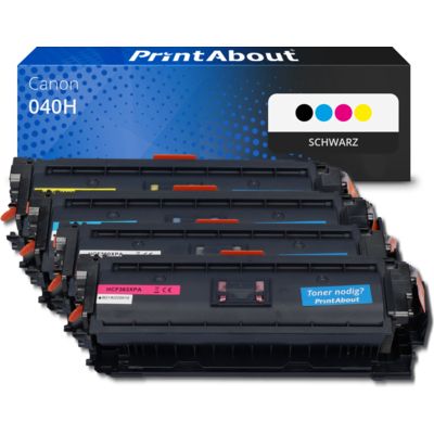 Toner kompatibel mit Canon 040H  - Schwarz - Multipack