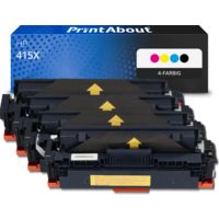 Toner kompatibel mit HP 415X (W2030/31/32/33X) - 4-farbig - Hohe Kapazität - Multipack