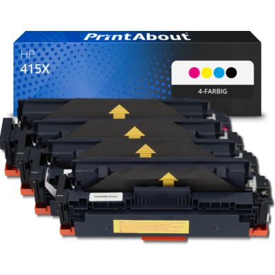 Toner kompatibel mit HP 415X (W2030/31/32/33X) - 4-farbig - Hohe Kapazität - Multipack