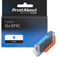 Druckerpatrone kompatibel mit Canon CLI-571C - Cyan