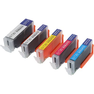 Druckerpatrone kompatibel mit Canon PGI-570 / CLI-571 PGBK/C/M/Y/BK - 5-farbig - Multipack