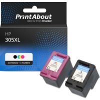 Druckerpatrone kompatibel mit HP 305XL (6ZA94AE) - Schwarz + 3 Farben - Hohe Kapazität - Multipack