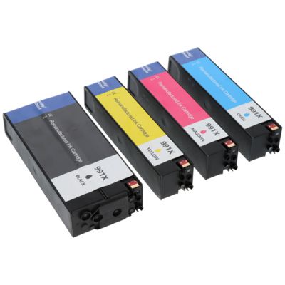 Druckerpatrone kompatibel mit HP 991X (M0K02AE + M0J90/94/98AE) - 4-farbig - Hohe Kapazität - Multipack